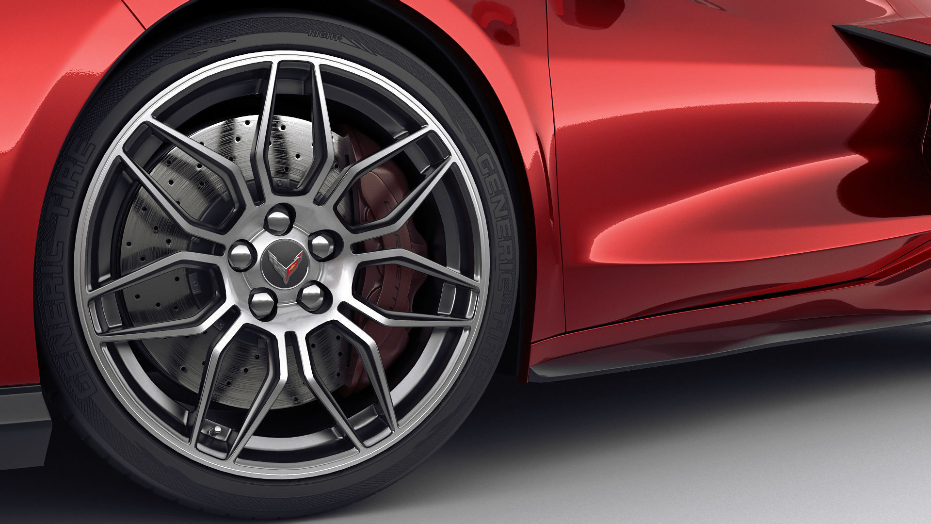 Corvette 2023 Z06 C8 and Z06 Z07 performance package 3D model_24