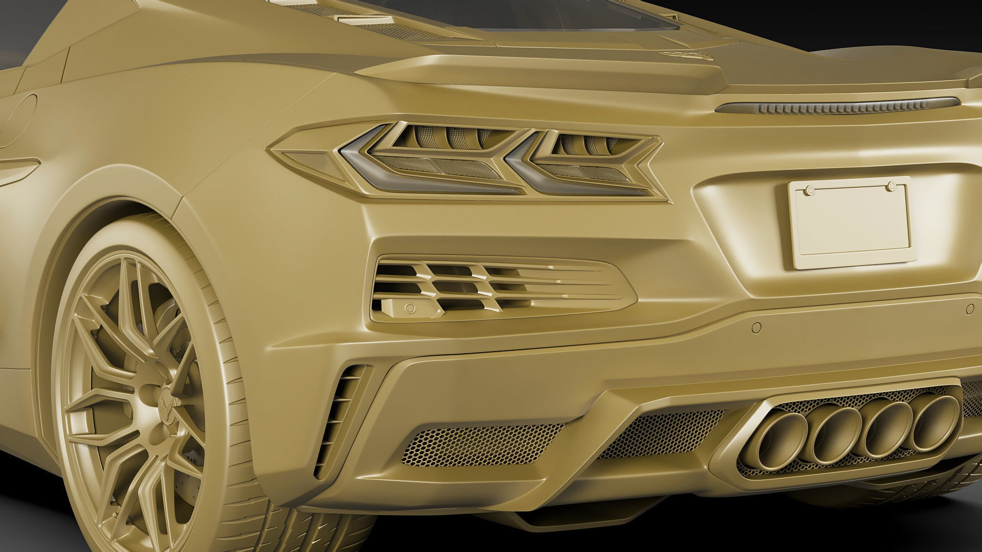 Corvette 2023 Z06 C8 and Z06 Z07 performance package 3D model_41