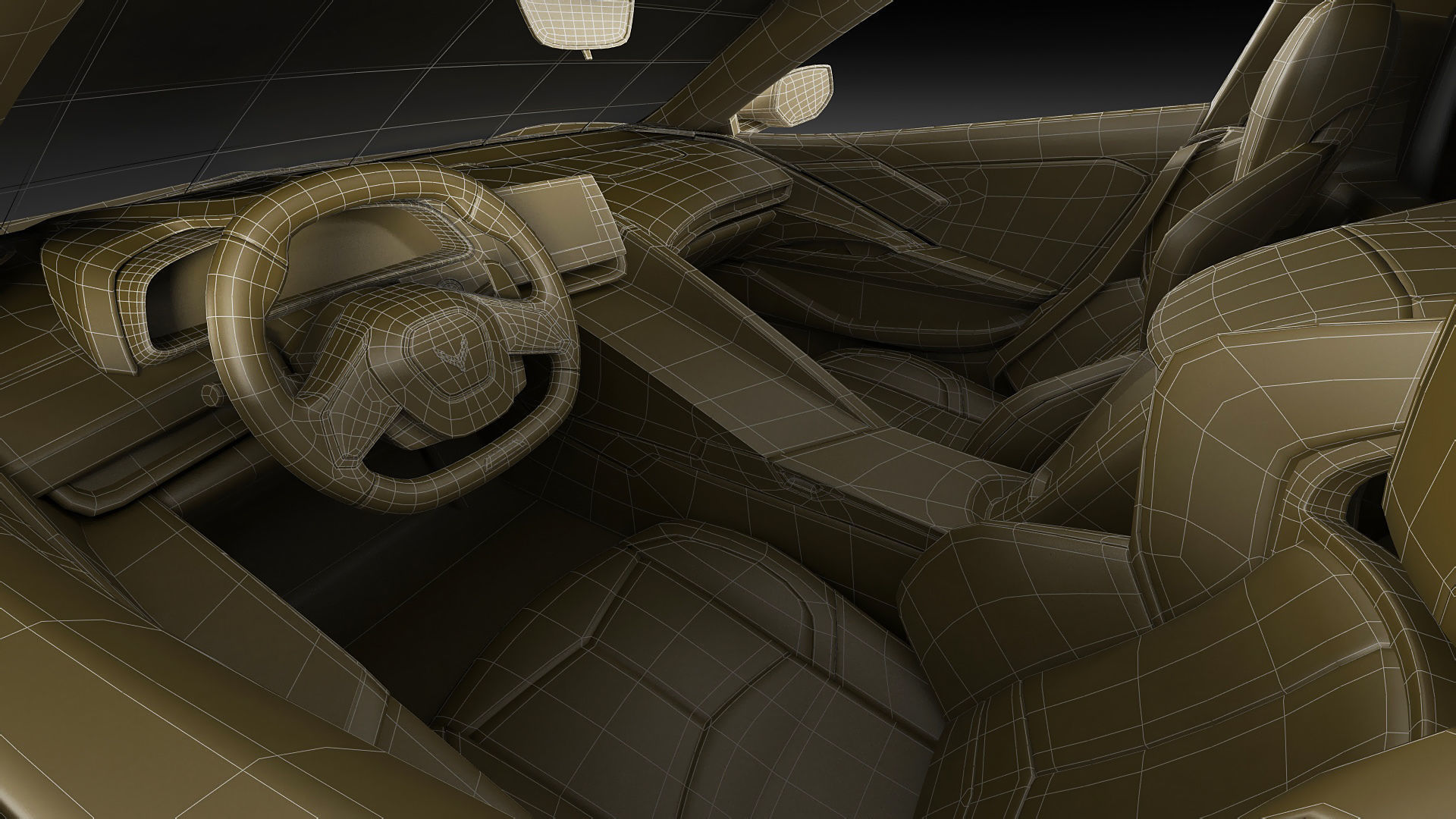 Corvette 2023 Z06 C8 and Z06 Z07 performance package 3D model_47