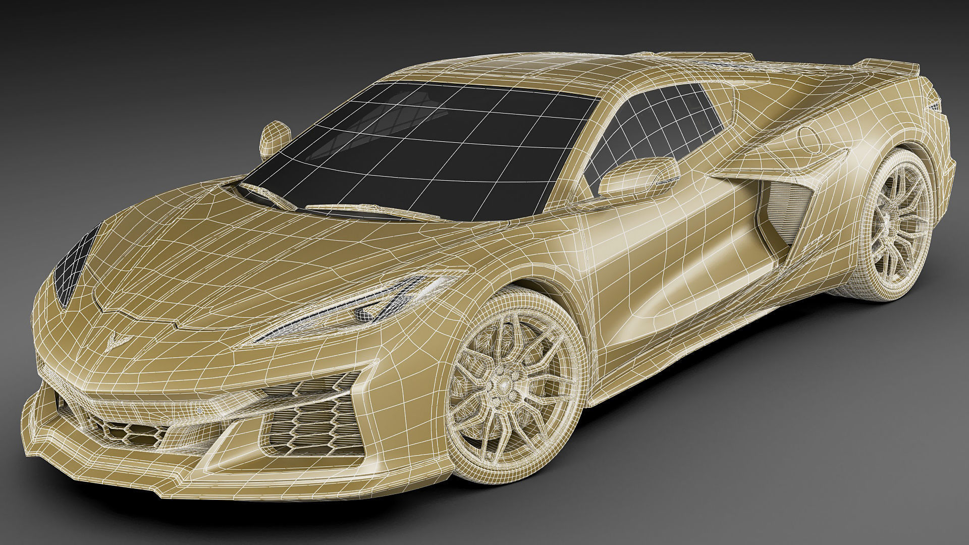 Corvette 2023 Z06 C8 and Z06 Z07 performance package 3D model_43