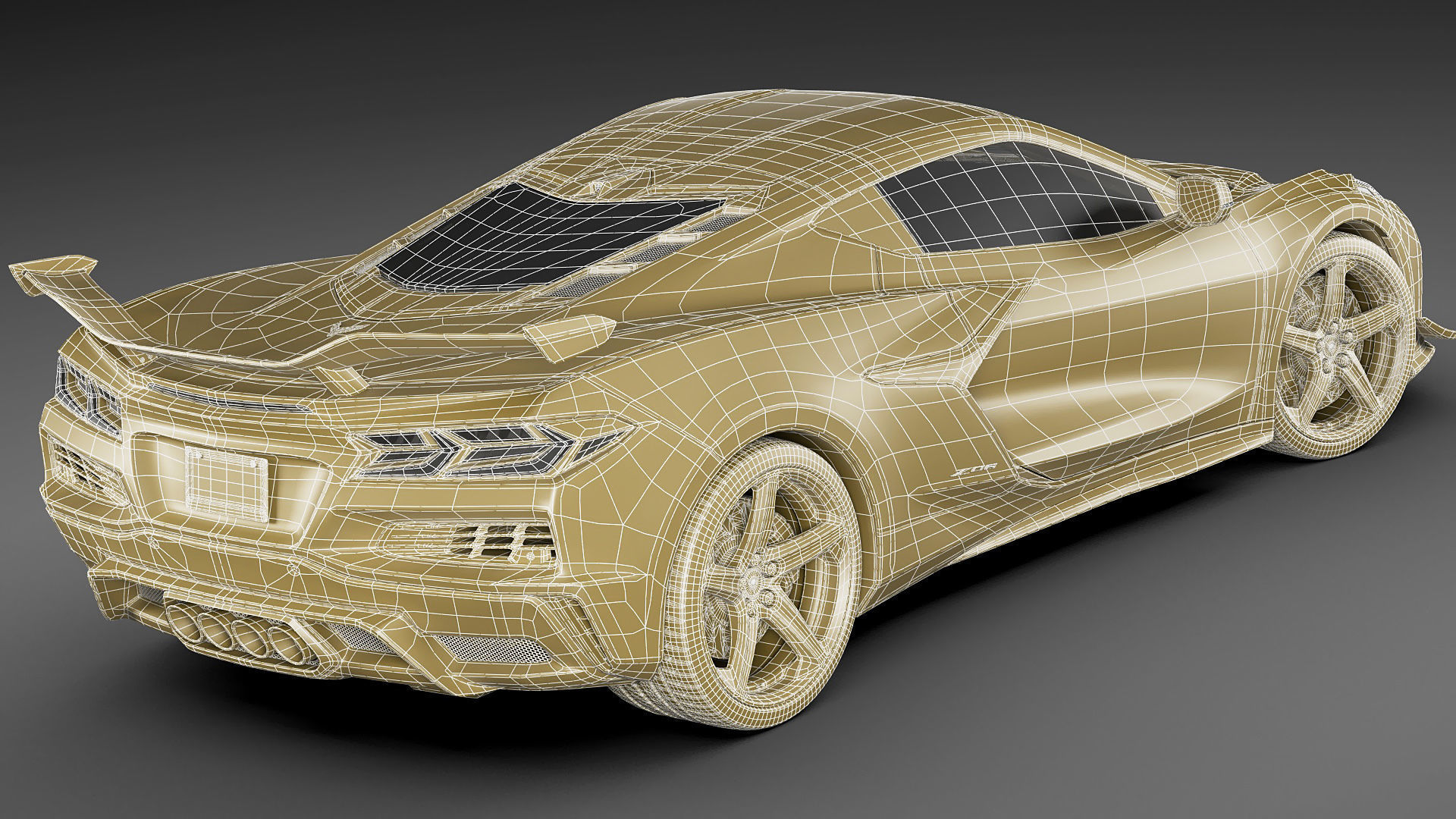 Corvette 2023 Z06 C8 and Z06 Z07 performance package 3D model_46