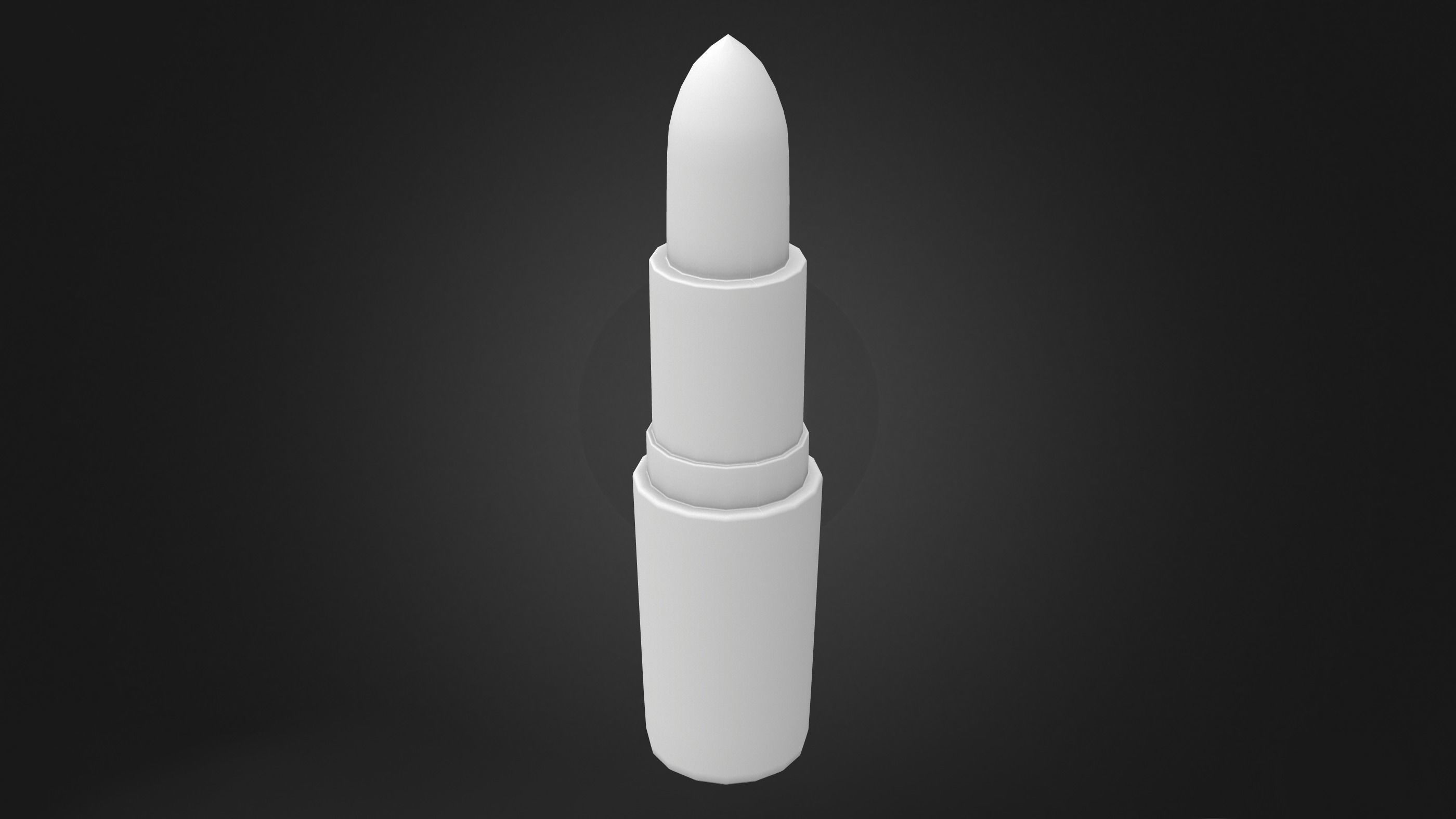 Red Lipstick Low-poly 3D model_3