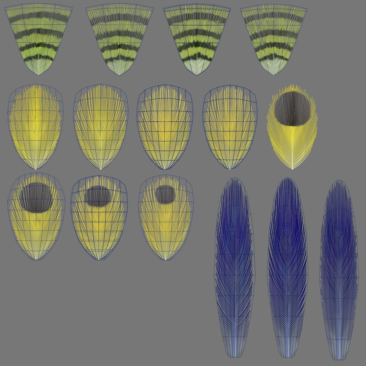 Budgerigar Rigged VFX Grace 3D model_17