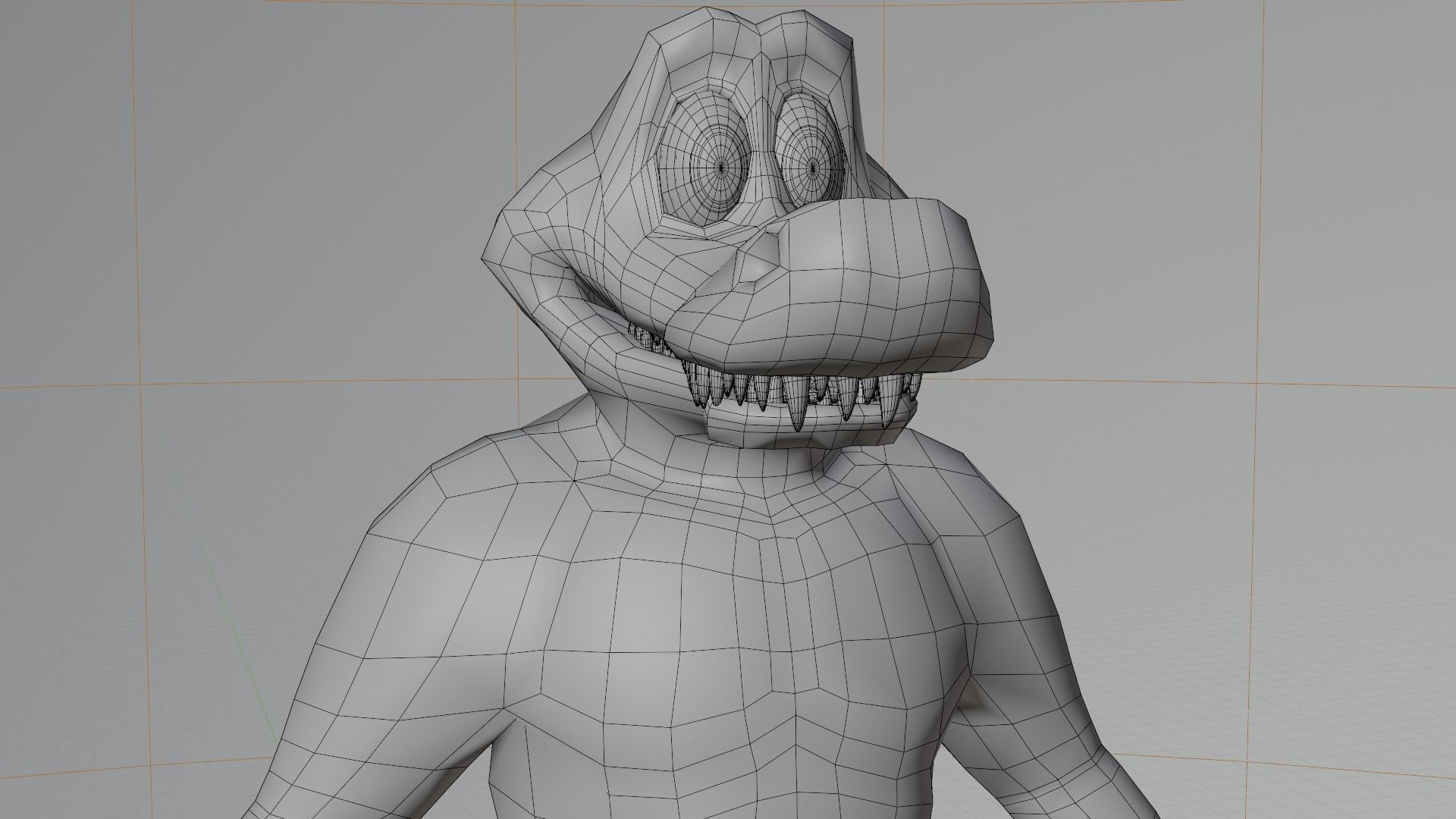 Little Croco Low-poly 3D model_12