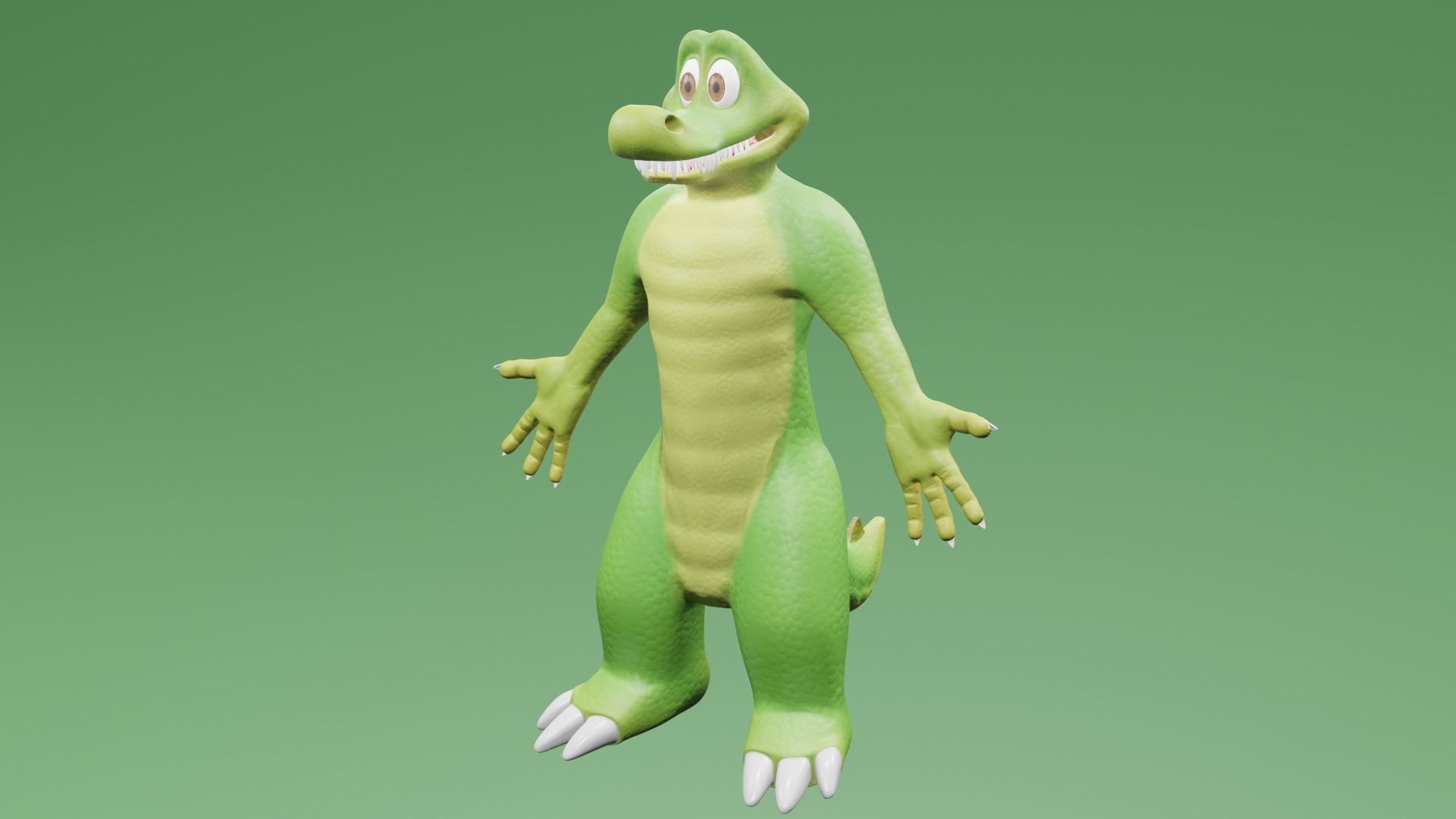 Little Croco Low-poly 3D model_6