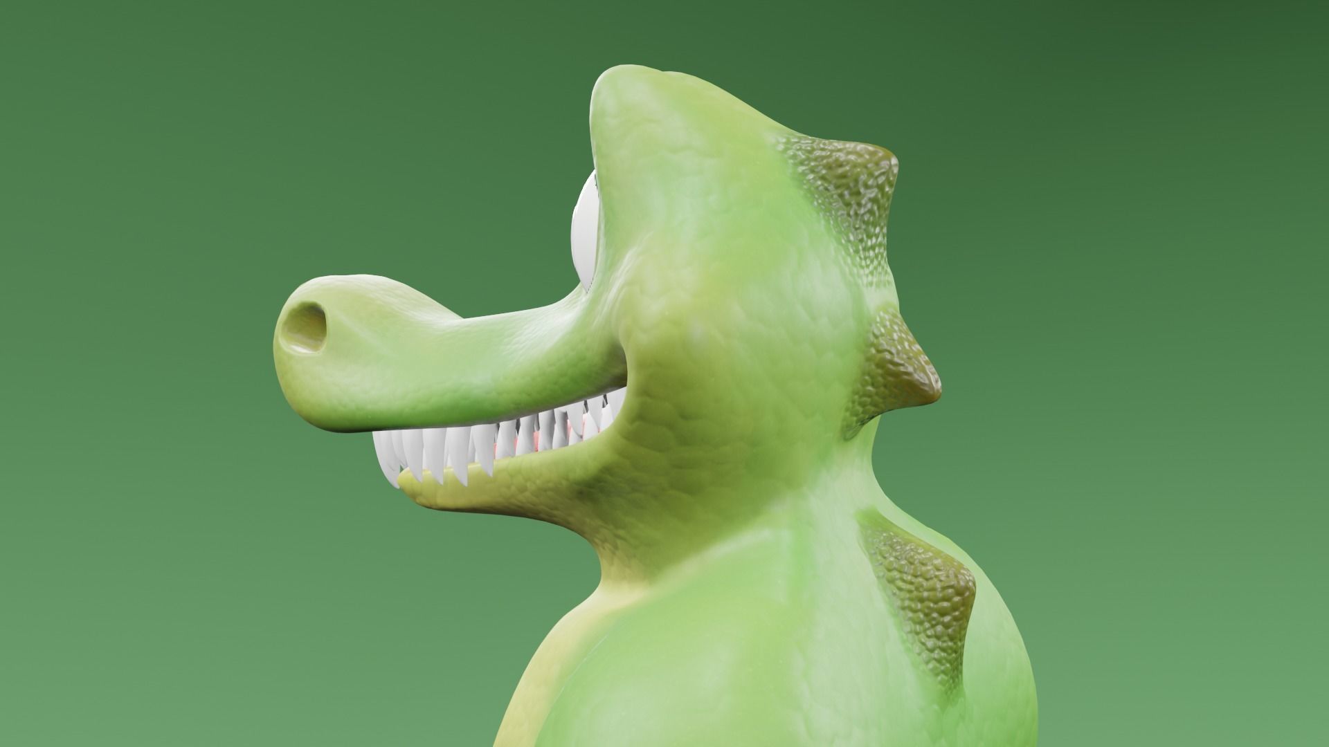 Little Croco Low-poly 3D model_10