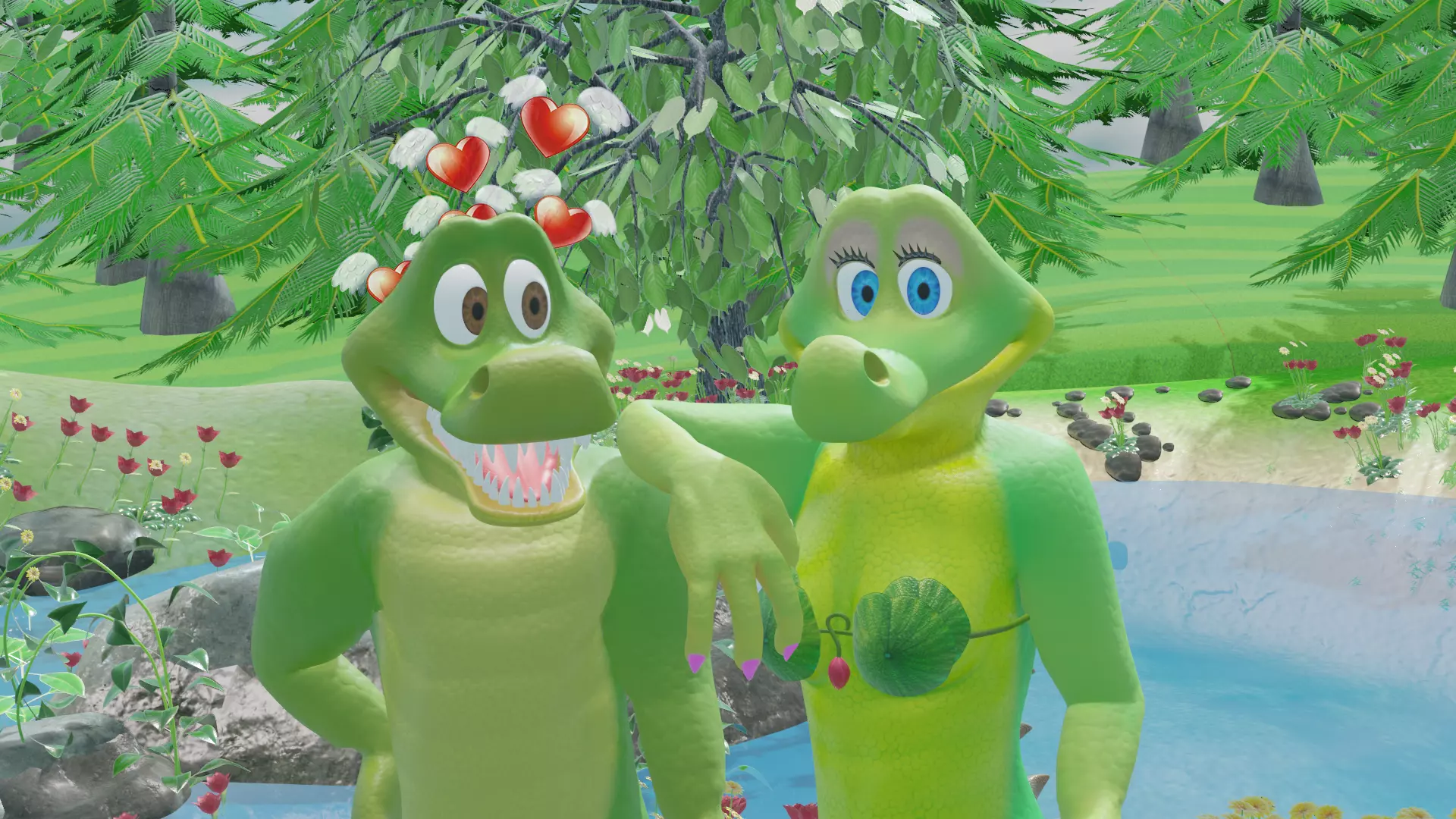 Little Croco Low-poly 3D model_0