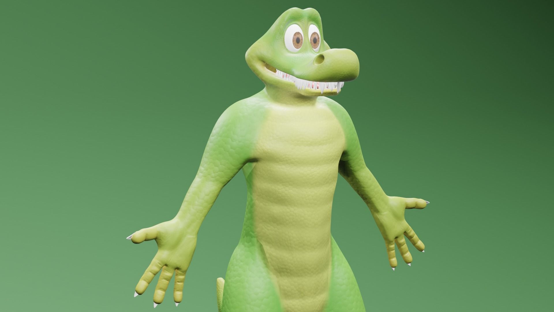 Little Croco Low-poly 3D model_8