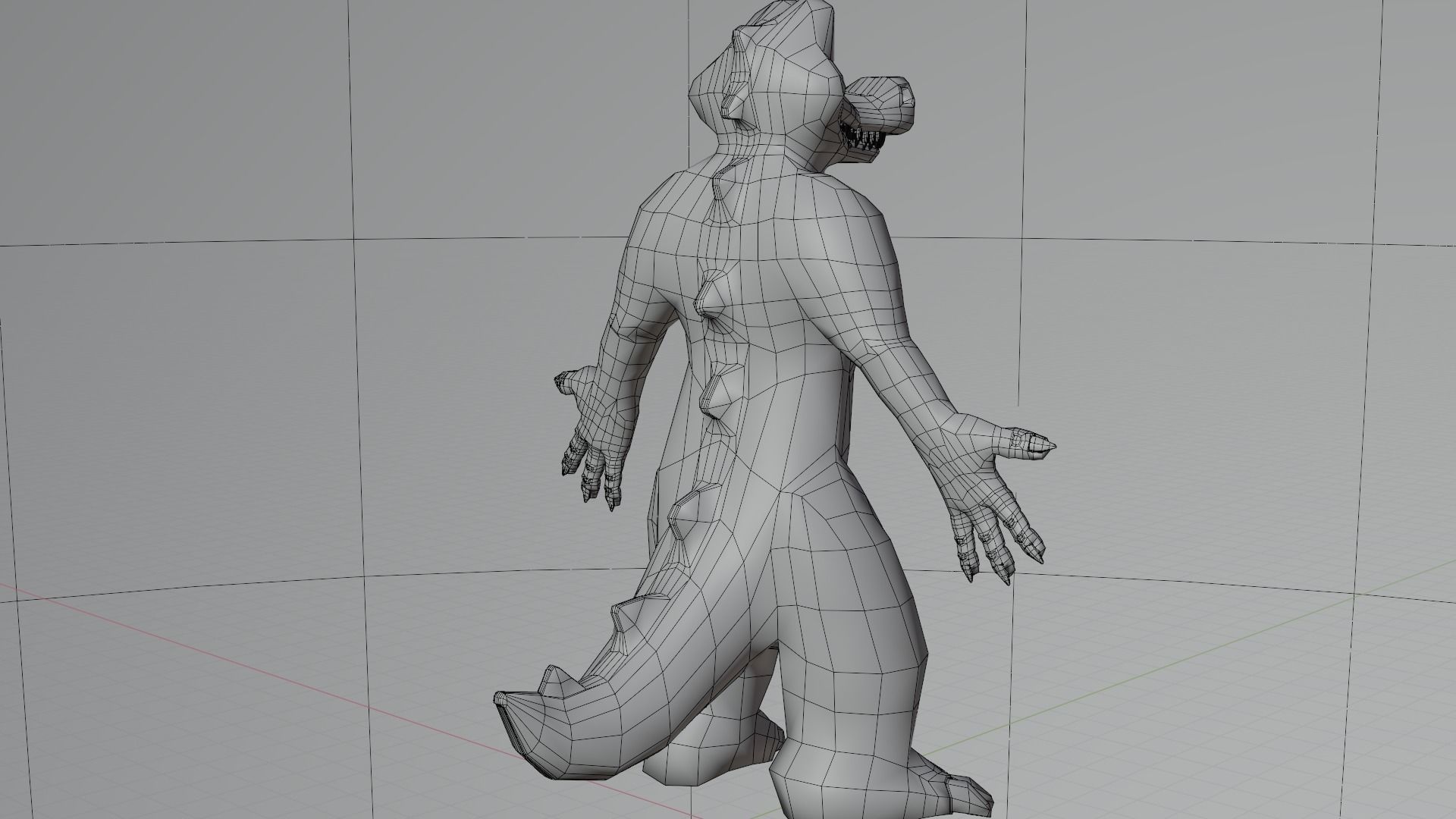 Little Croco Low-poly 3D model_11