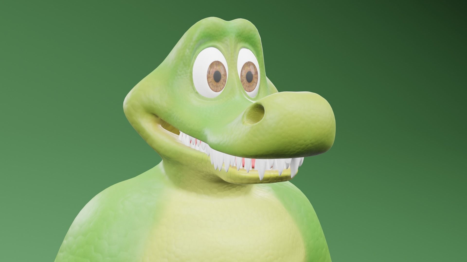 Little Croco Low-poly 3D model_9