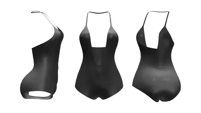 Deep Cleavage Full Body Bikini