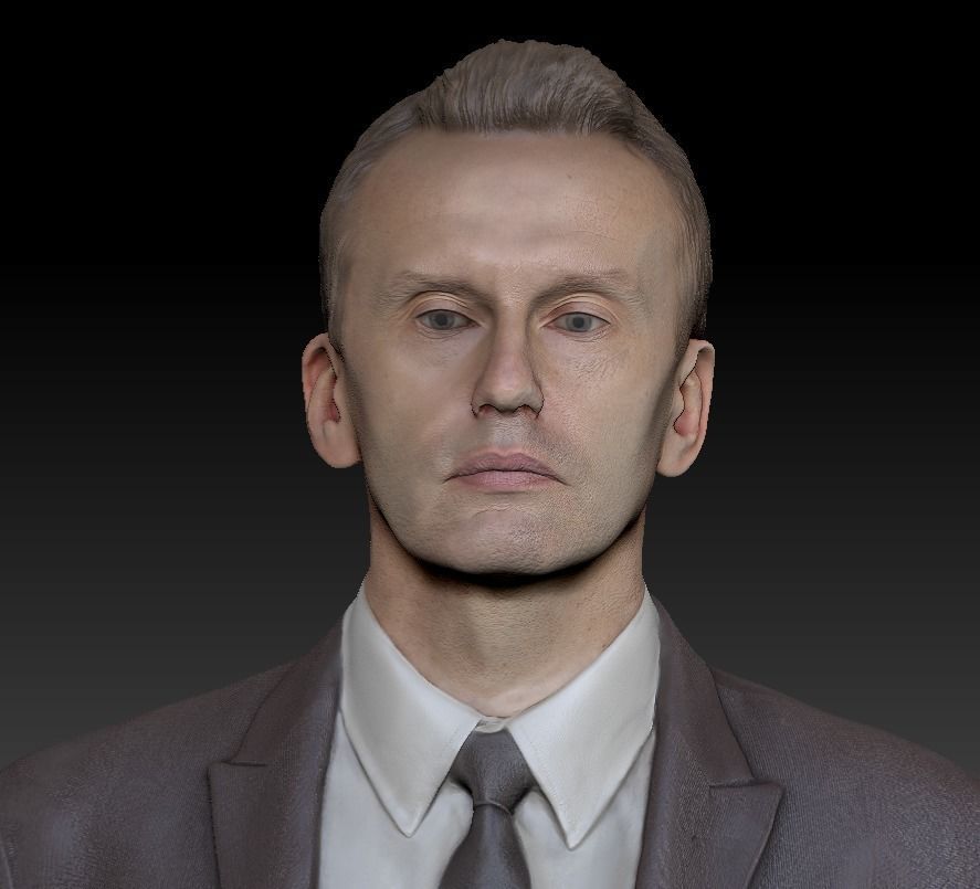Man in suit ready for animation 354 Low-poly 3D model_6