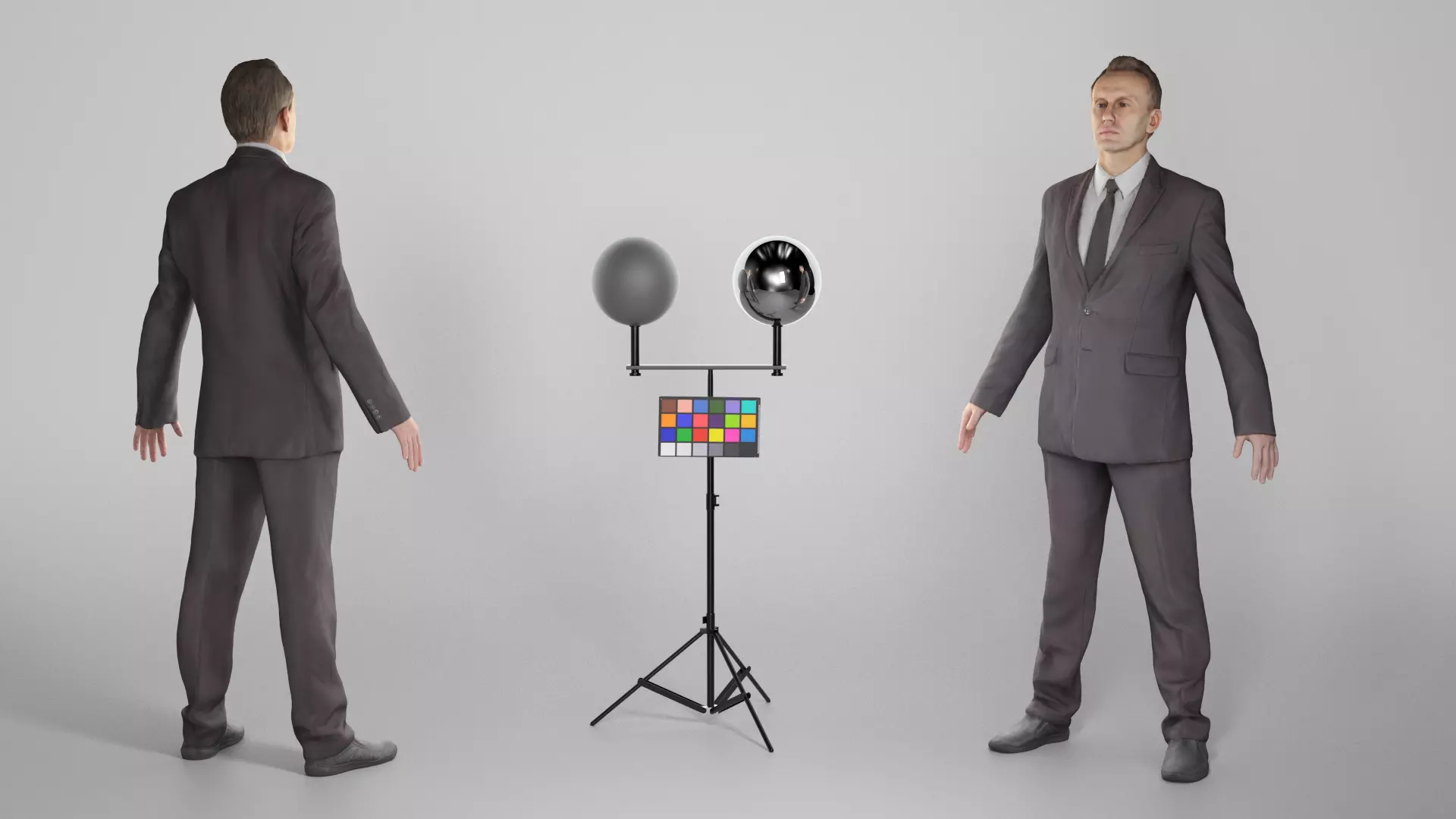 Man in suit ready for animation 354 Low-poly 3D model_0