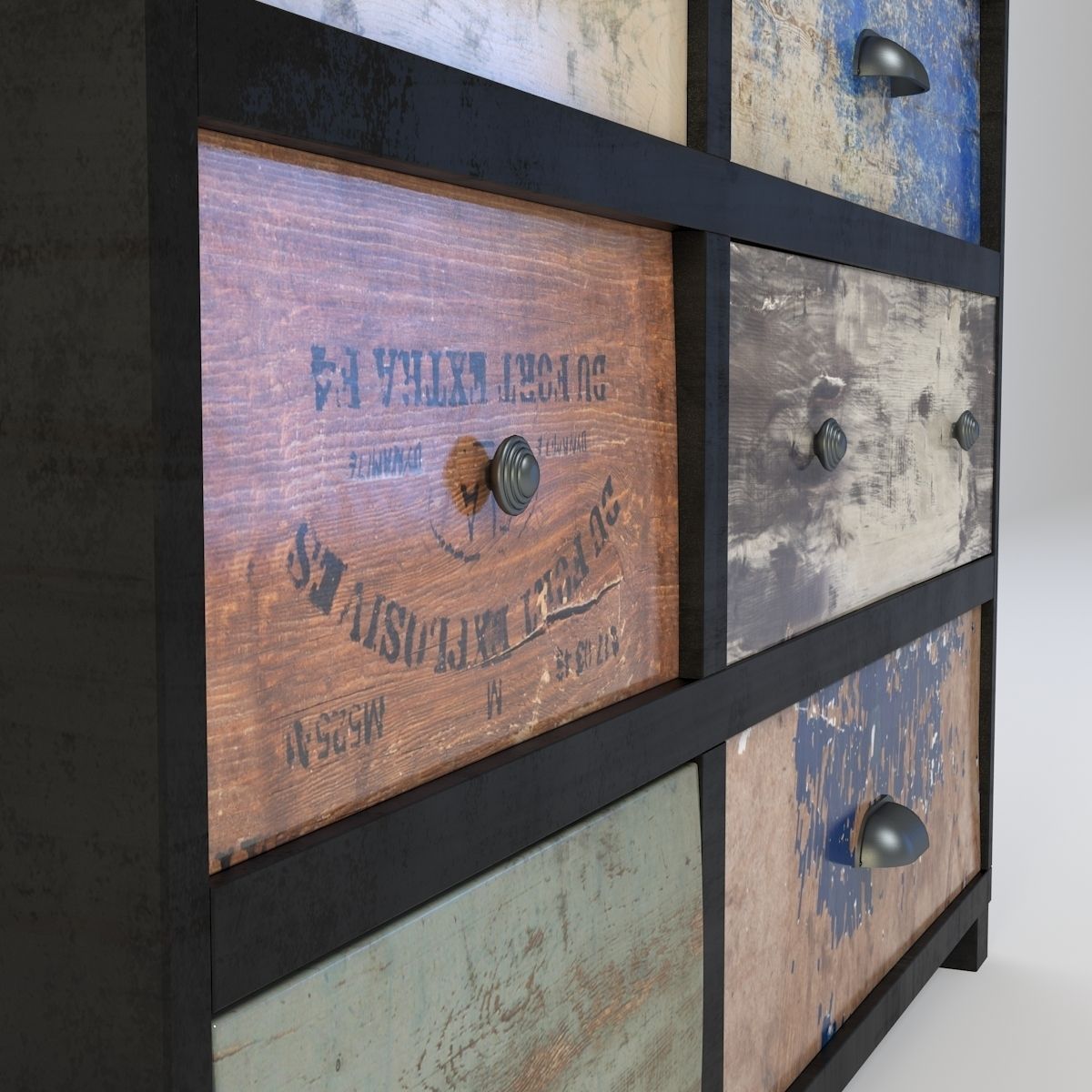 Retro Cupboard 6 3D model_5