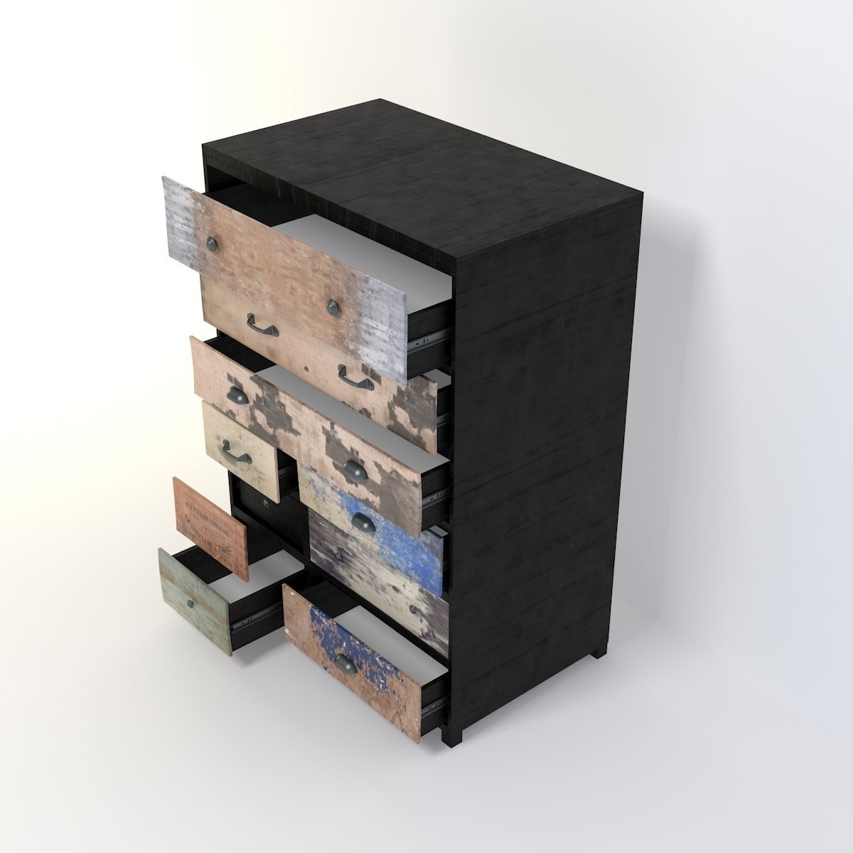 Retro Cupboard 6 3D model_7