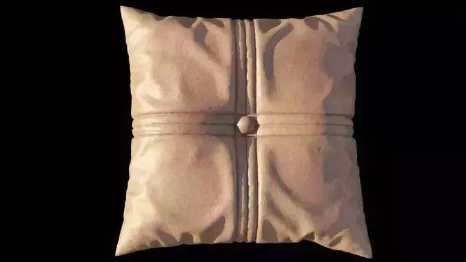 Cushion with PBR Leather Texture 