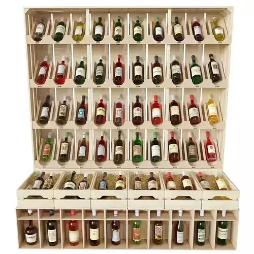 WineShelf styrofoam bottle storage rack 3D model