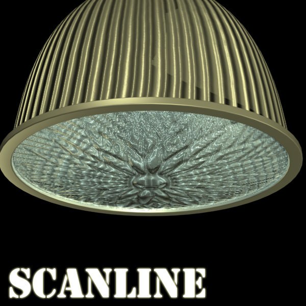 Industrial Light Fixture 3D model_8