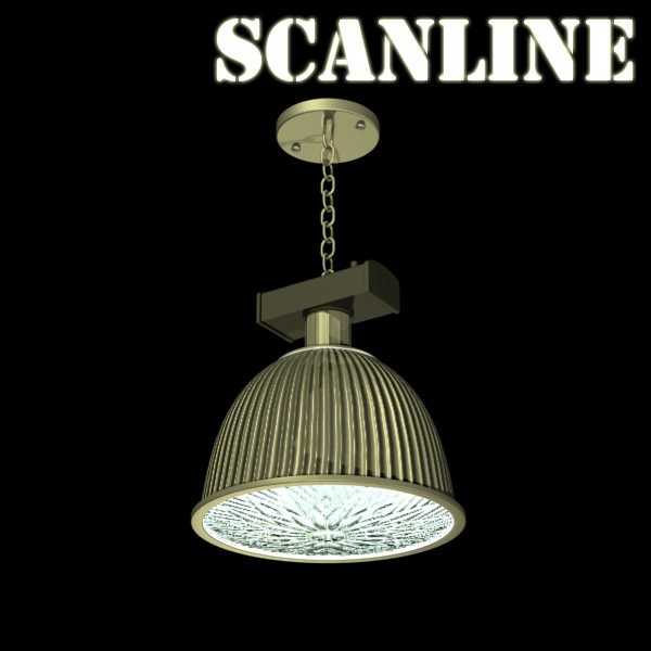 Industrial Light Fixture 3D model_7