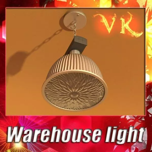 Industrial Light Fixture 3D model_0