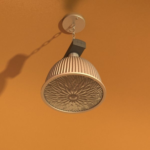 Industrial Light Fixture 3D model_2