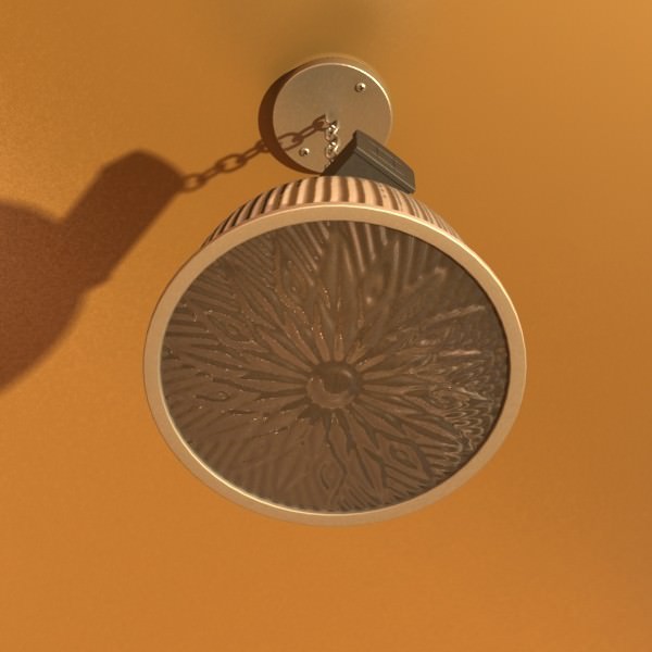 Industrial Light Fixture 3D model_4