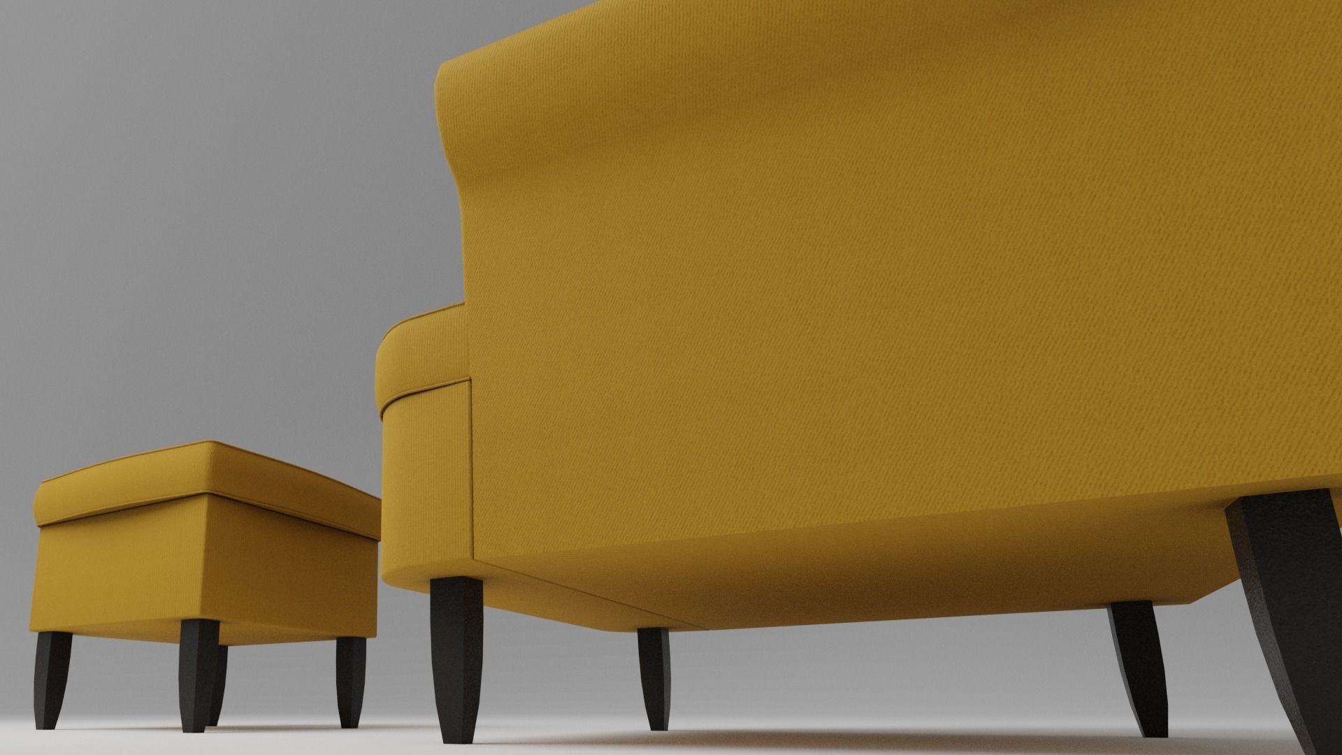 Fabric sofa chair with 13 color variations Low-poly 3D model_8