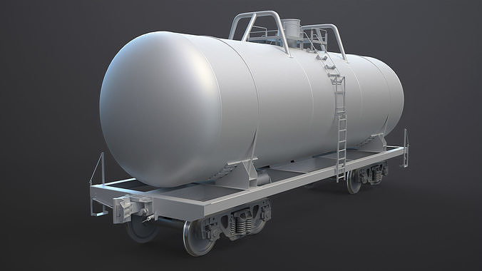 Railroad Tank Car High-Poly 3D model
