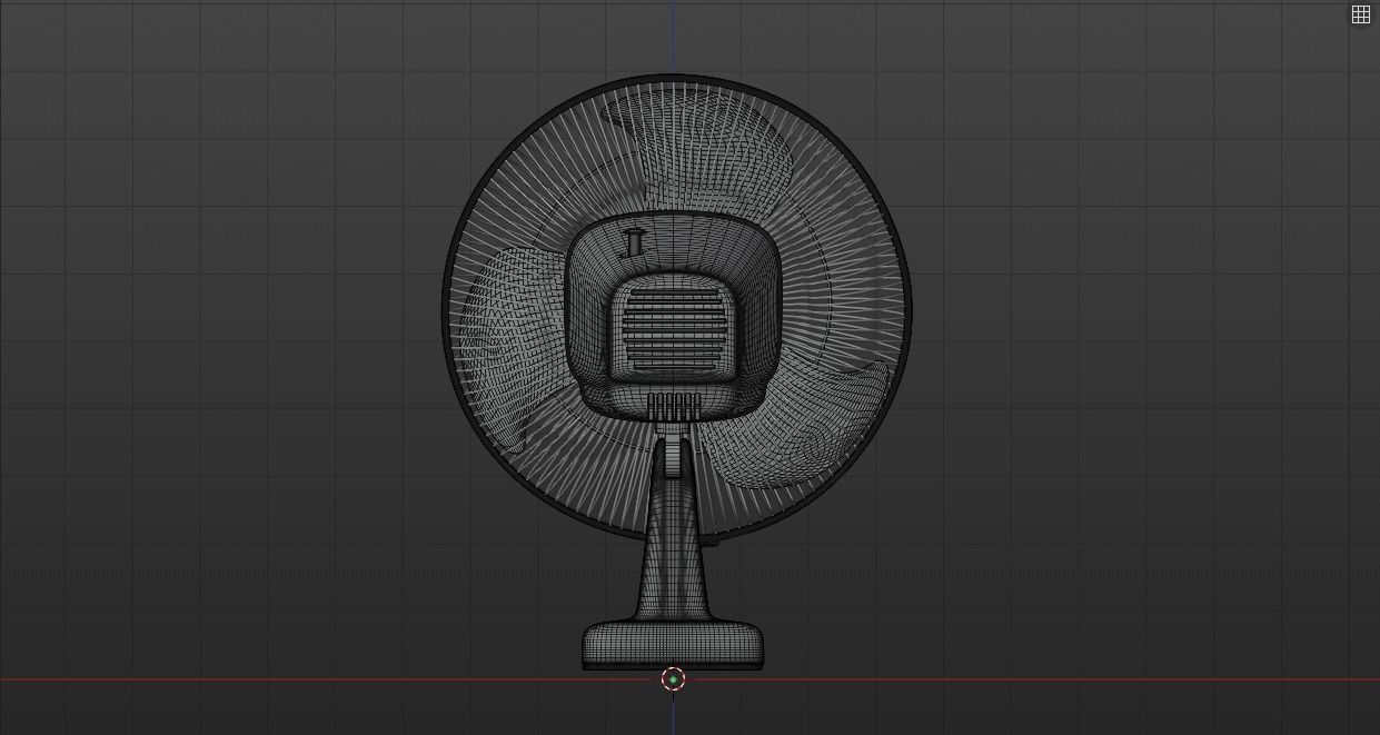 Oscillating Tabletop Fan 3D model_7