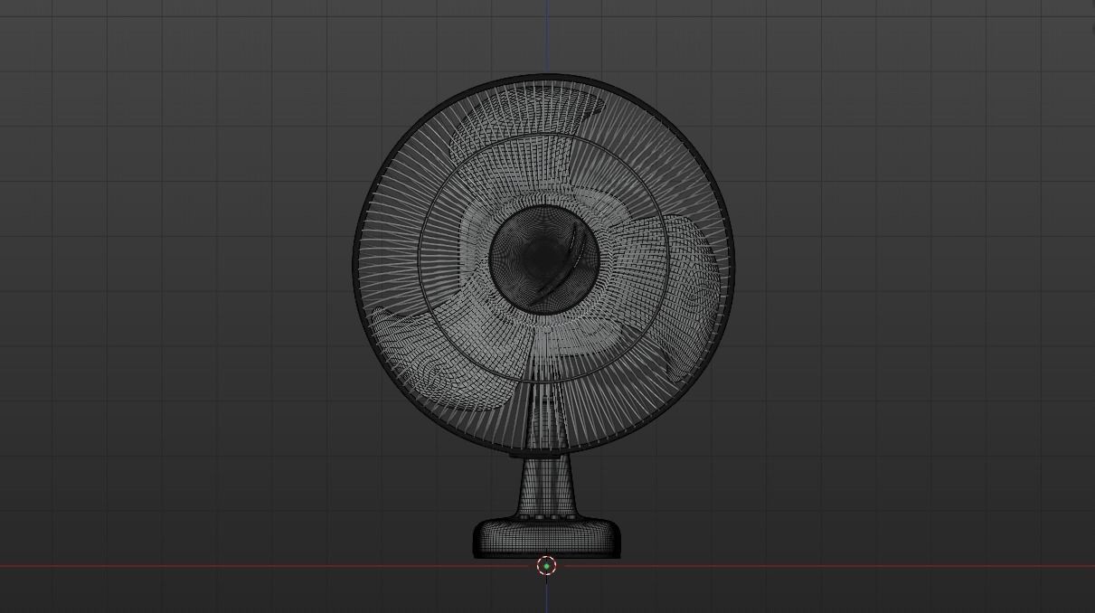 Oscillating Tabletop Fan 3D model_8