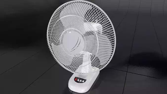 Oscillating Tabletop Fan 3D model