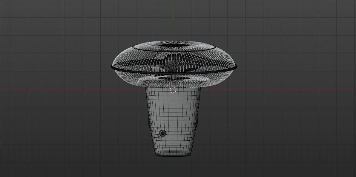Oscillating Tabletop Fan 3D model_10