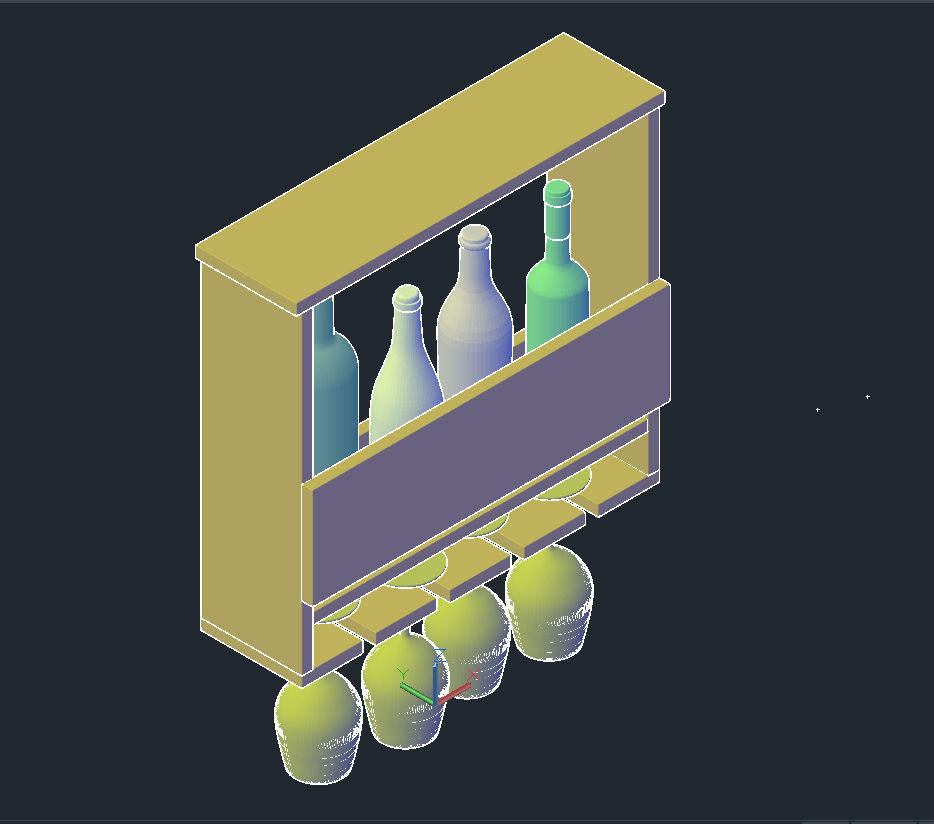 Wine Bottle-Set-02 Free 3D model_8