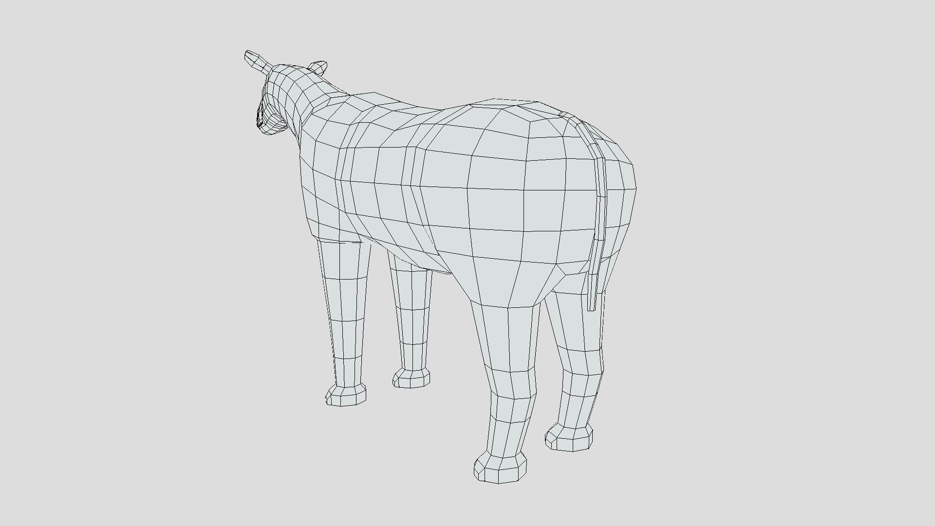 Low Poly Cartoon Paraceratherium Low-poly 3D model_11