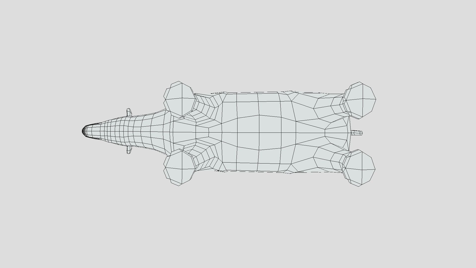 Low Poly Cartoon Paraceratherium Low-poly 3D model_18