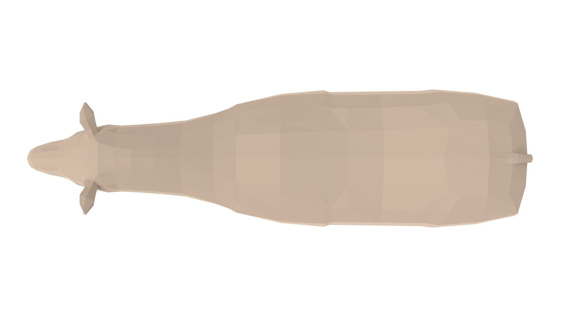 Low Poly Cartoon Paraceratherium Low-poly 3D model_8