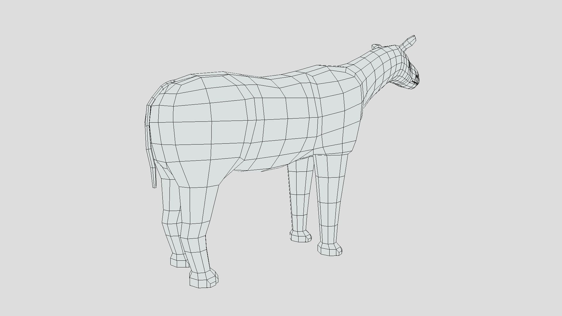 Low Poly Cartoon Paraceratherium Low-poly 3D model_13