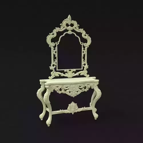dressing table with mirror