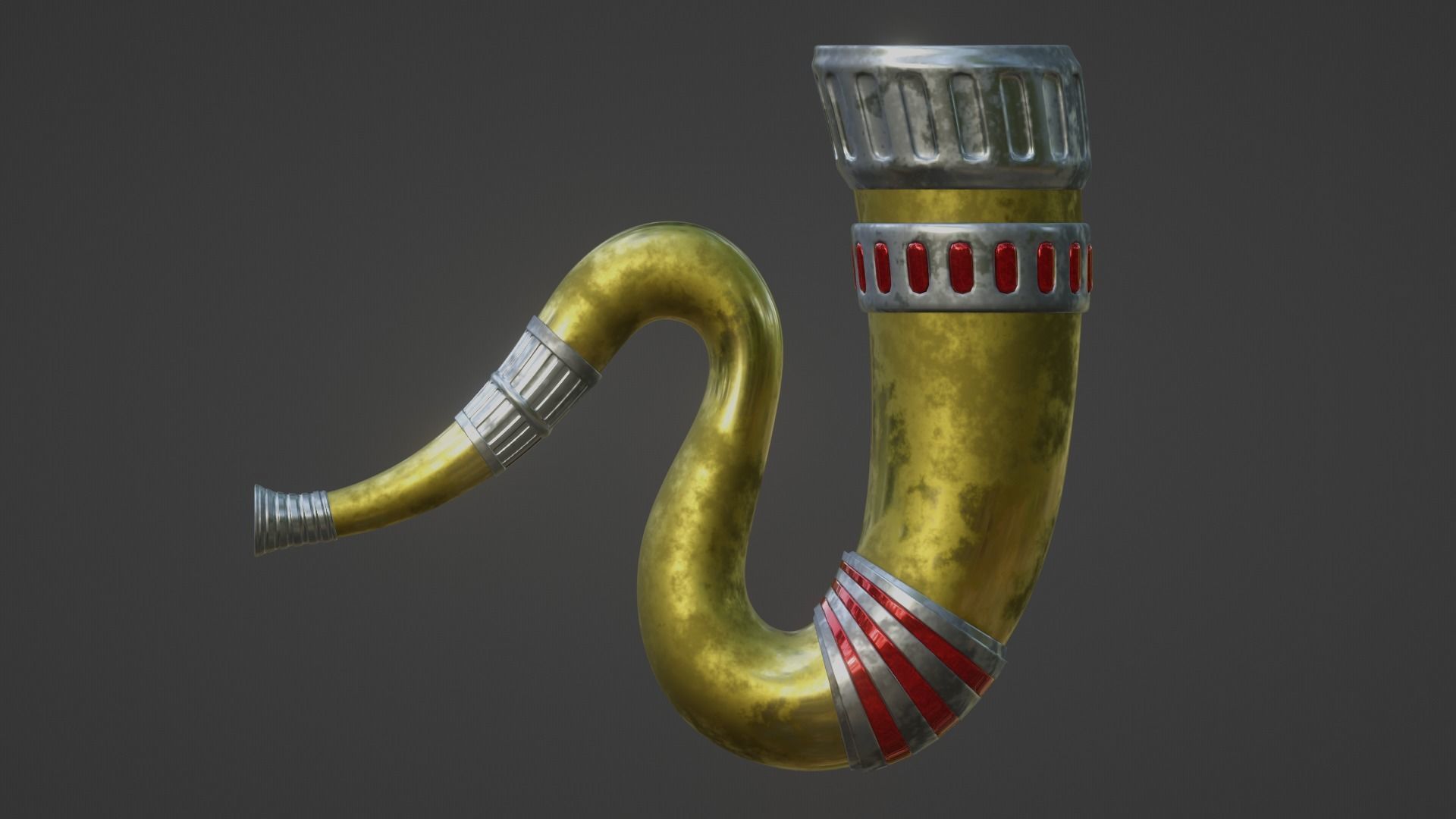 Battle Horn 3D model_5
