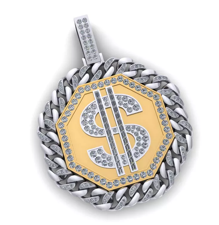 S-shaped Pendant Gold Dola 3D print model