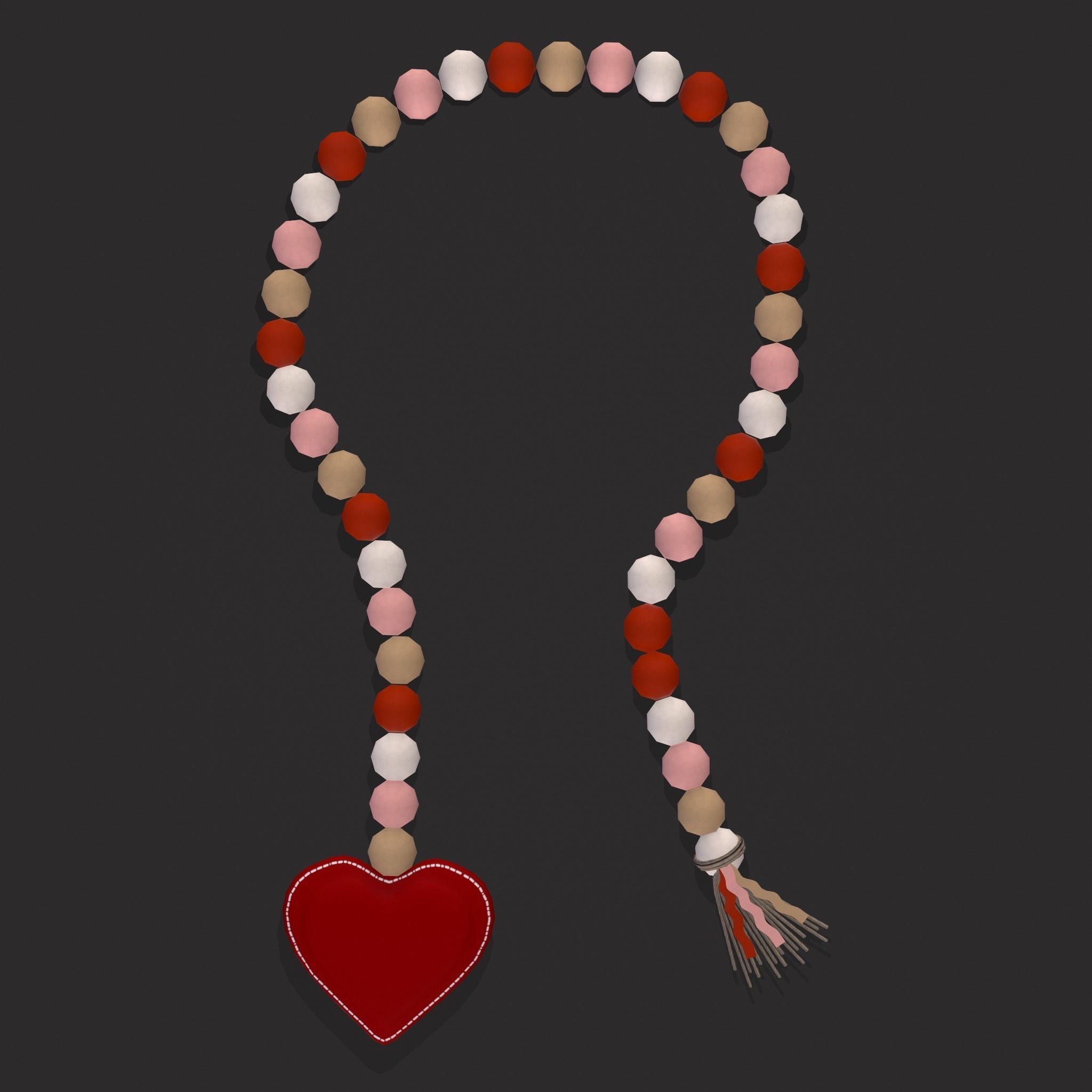 Valentines Day Heart Trinket Low-poly 3D model_19