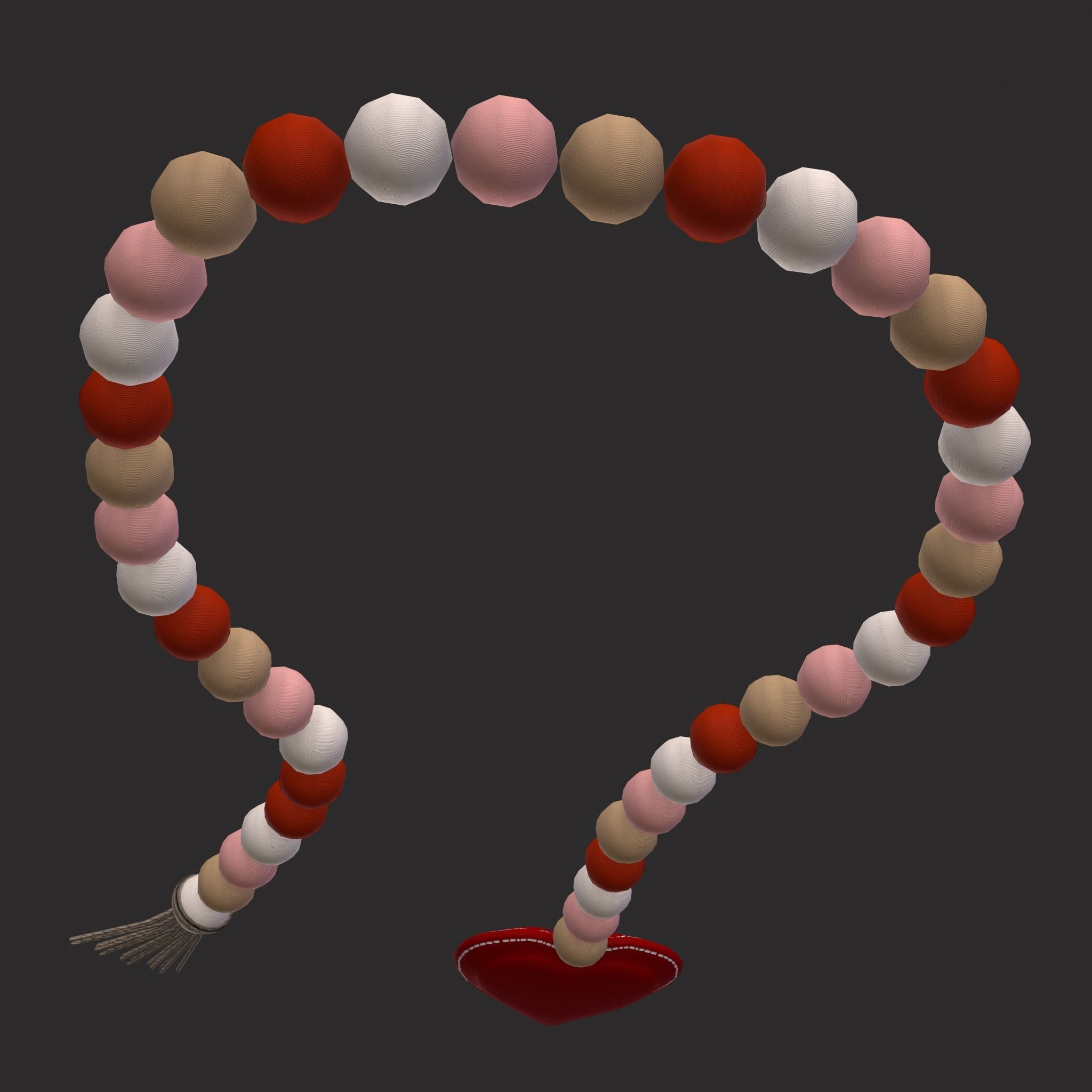 Valentines Day Heart Trinket Low-poly 3D model_15