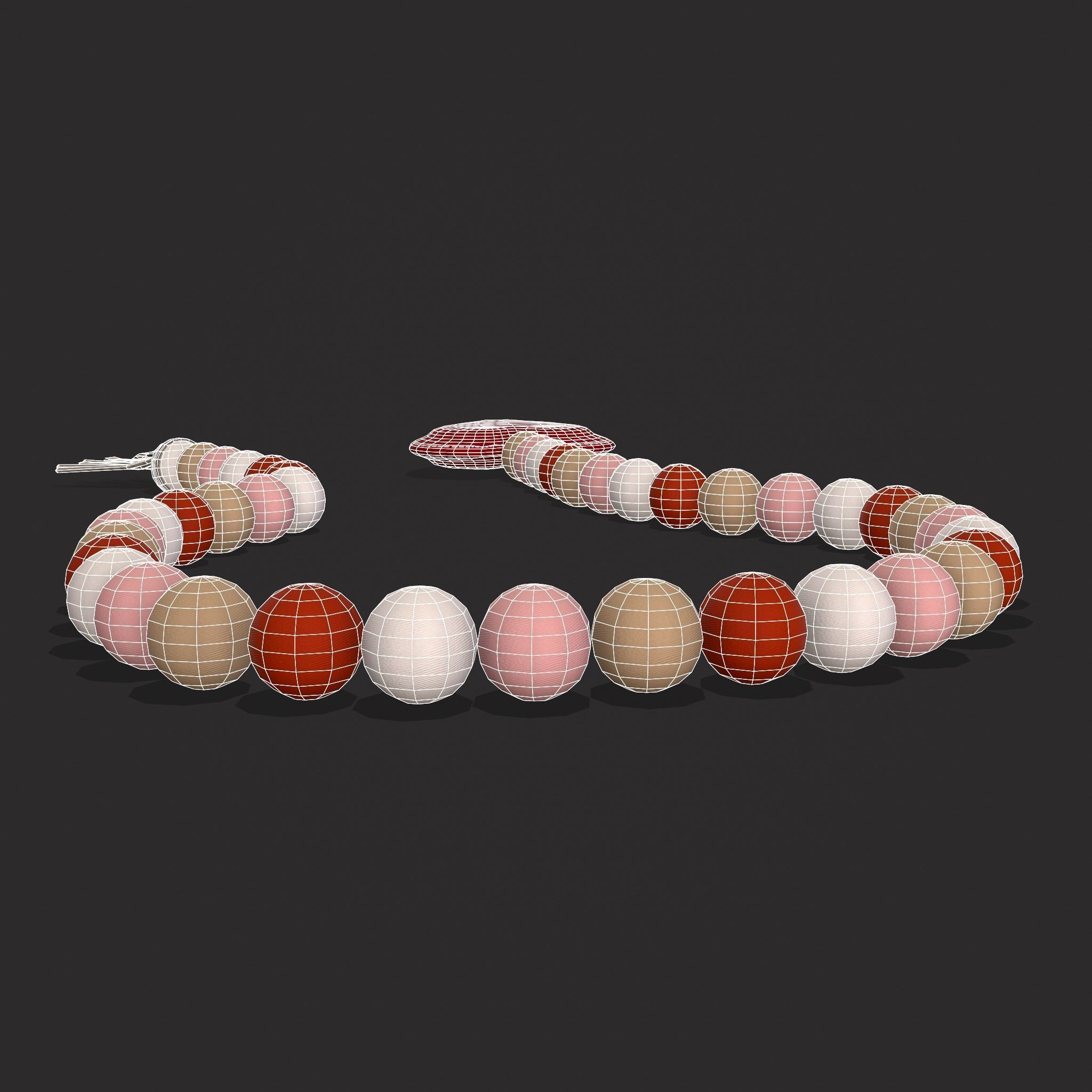 Valentines Day Heart Trinket Low-poly 3D model_6