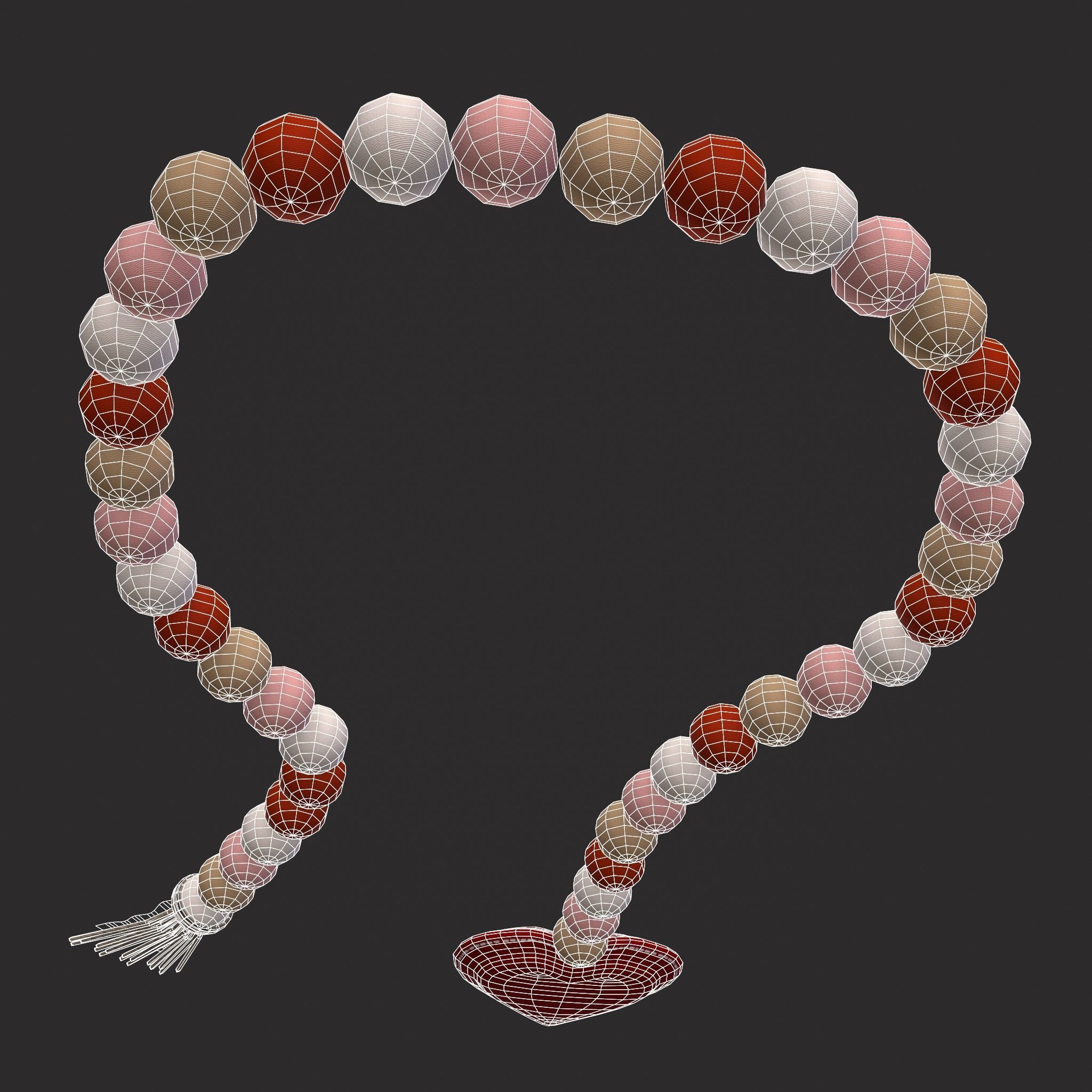 Valentines Day Heart Trinket Low-poly 3D model_16