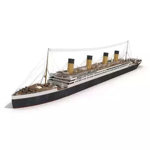 Titanic Like Passenger Ship 3D model