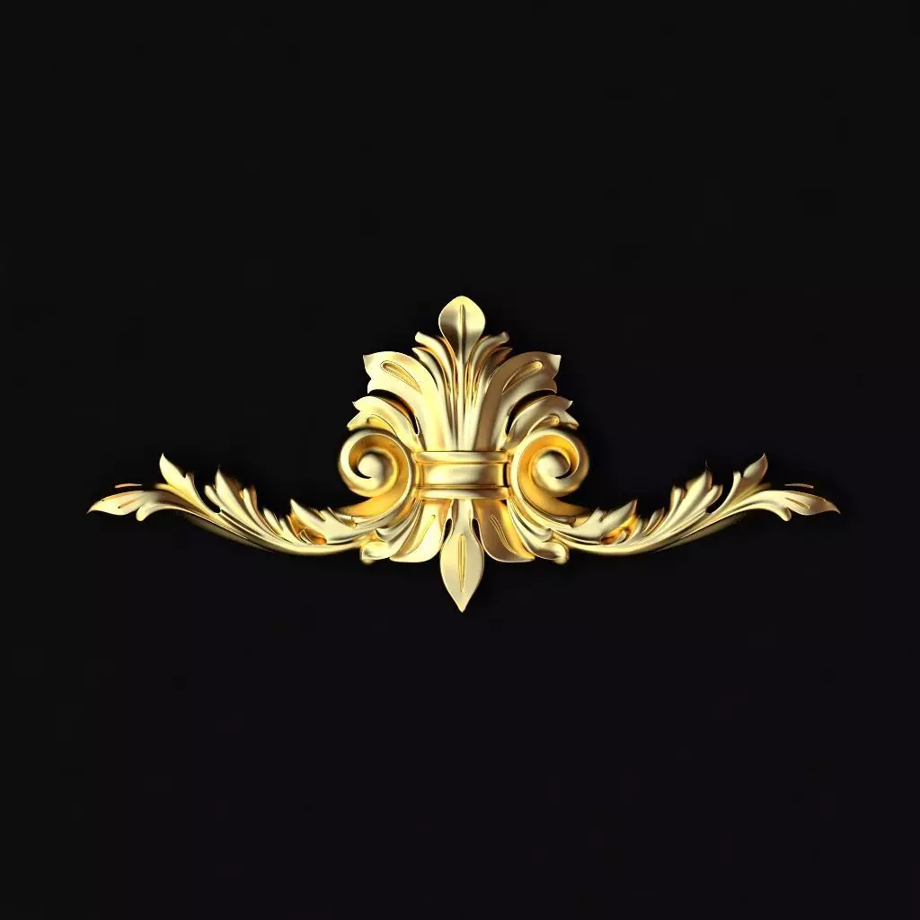 dekor golden ornament 3D model_0