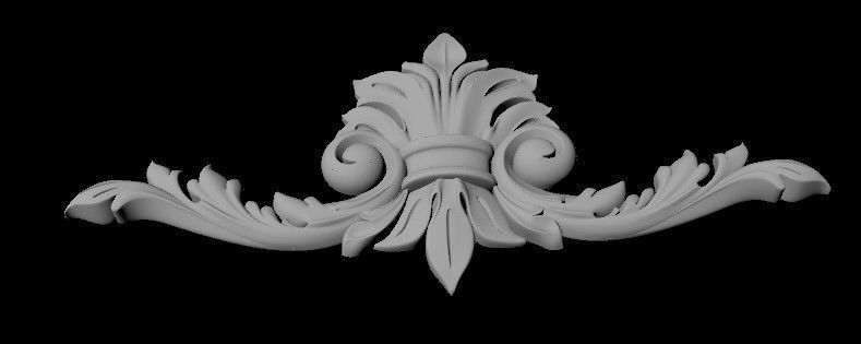 dekor golden ornament 3D model_2