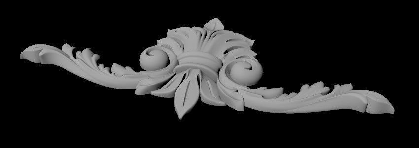 dekor golden ornament 3D model_3