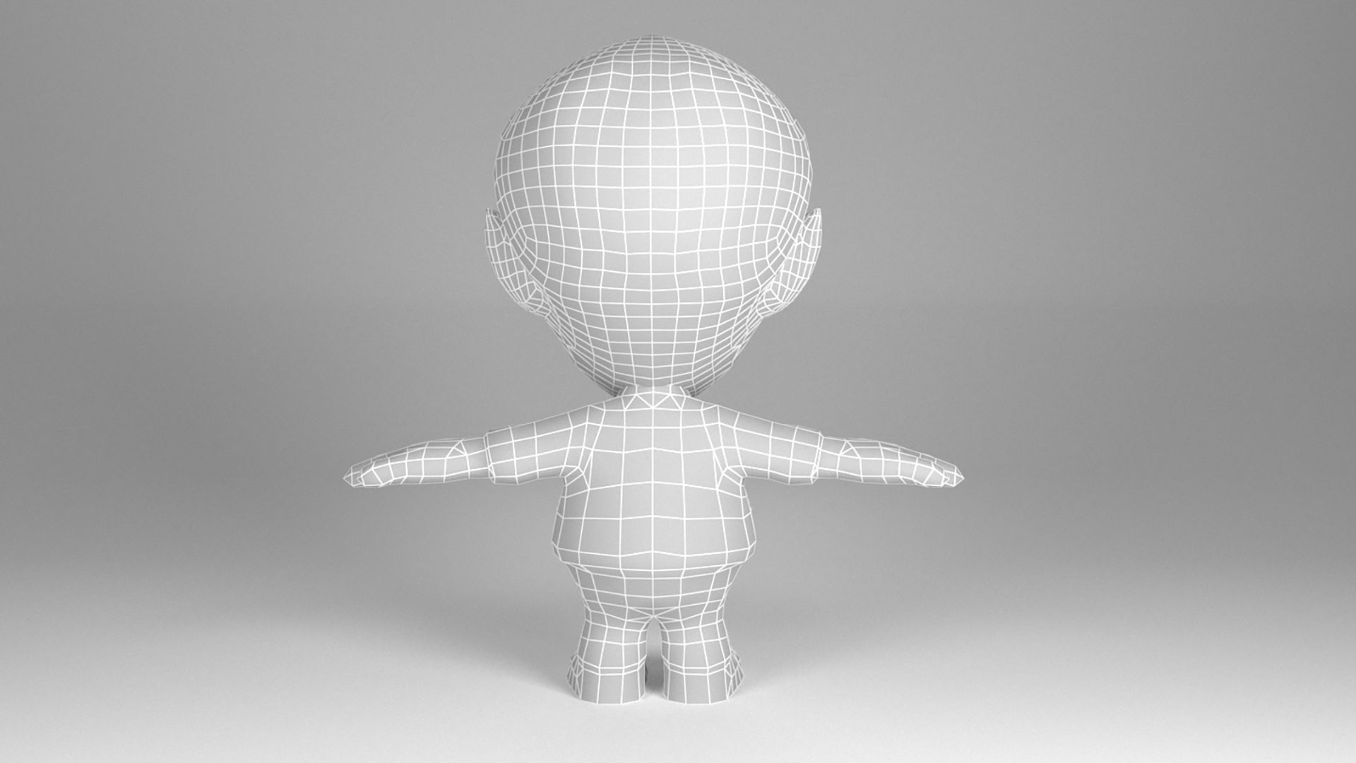 Cute Dwarf Low-poly 3D model_10