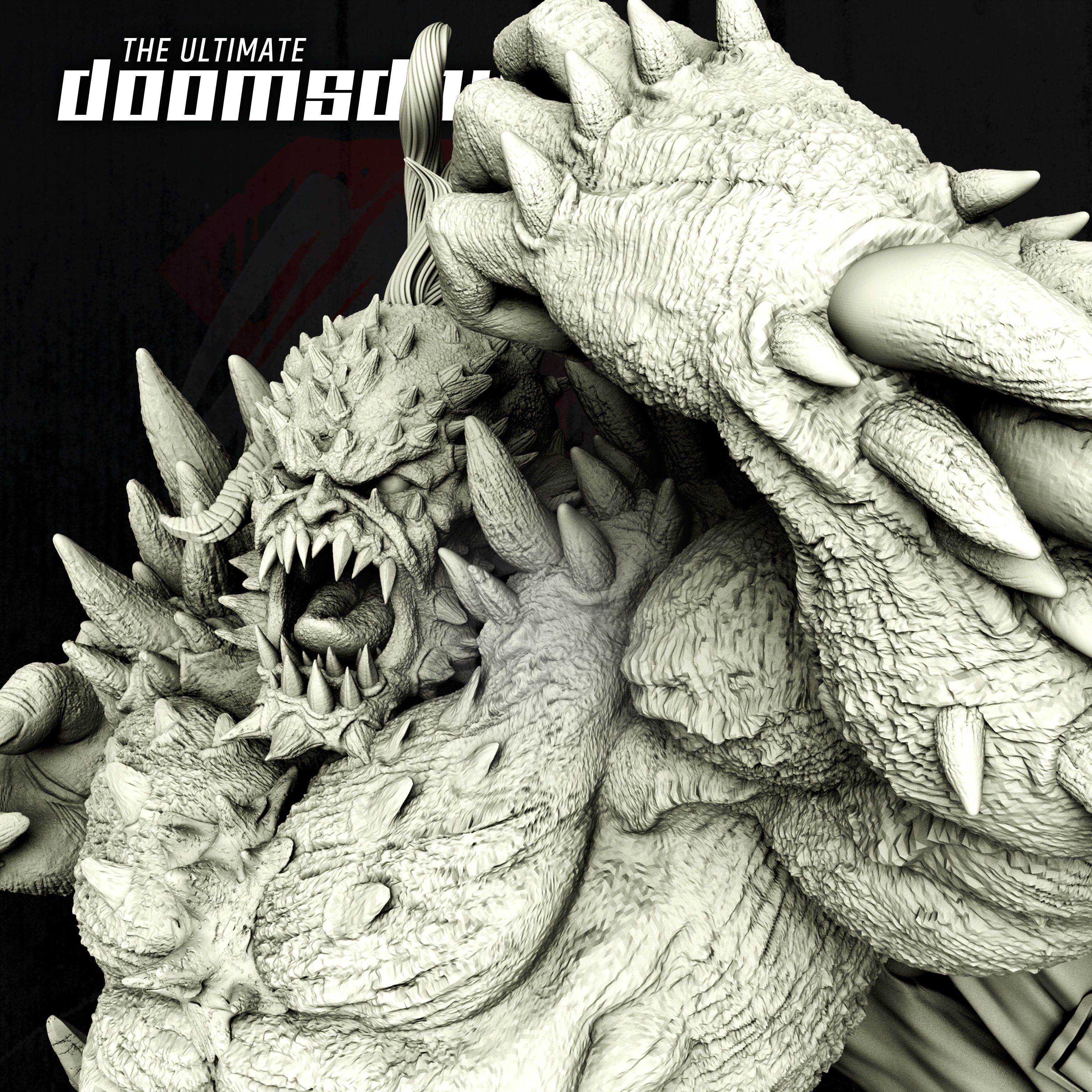 B3DSERK March Term Doomsday 3d Sculpture tested for printing 3D print model_10